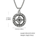 Celtic Knot Round Pendant Necklace — Stainless Steel