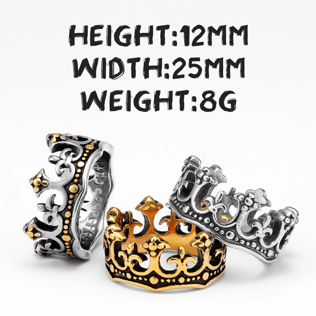 Crown Ring — Stainless Steel