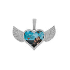 Heart Photo Pendant Necklace Stainless Steel