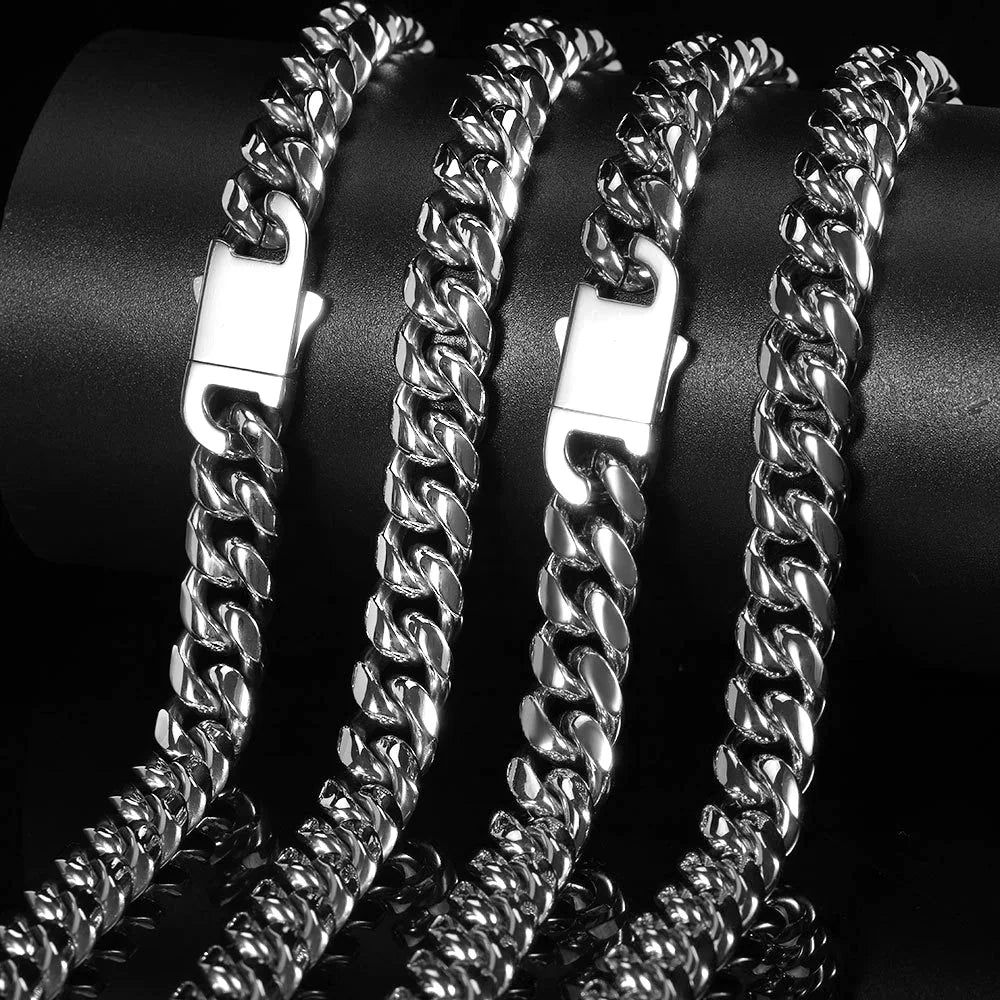 Cuban Link Chain Necklace — Stainless Steel 10mm 22"