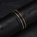 Vnox Men's Simple Square Snake Chain Bracelet Stainless Steel Three-Color Casual Wristband Cool Fashion Accessory