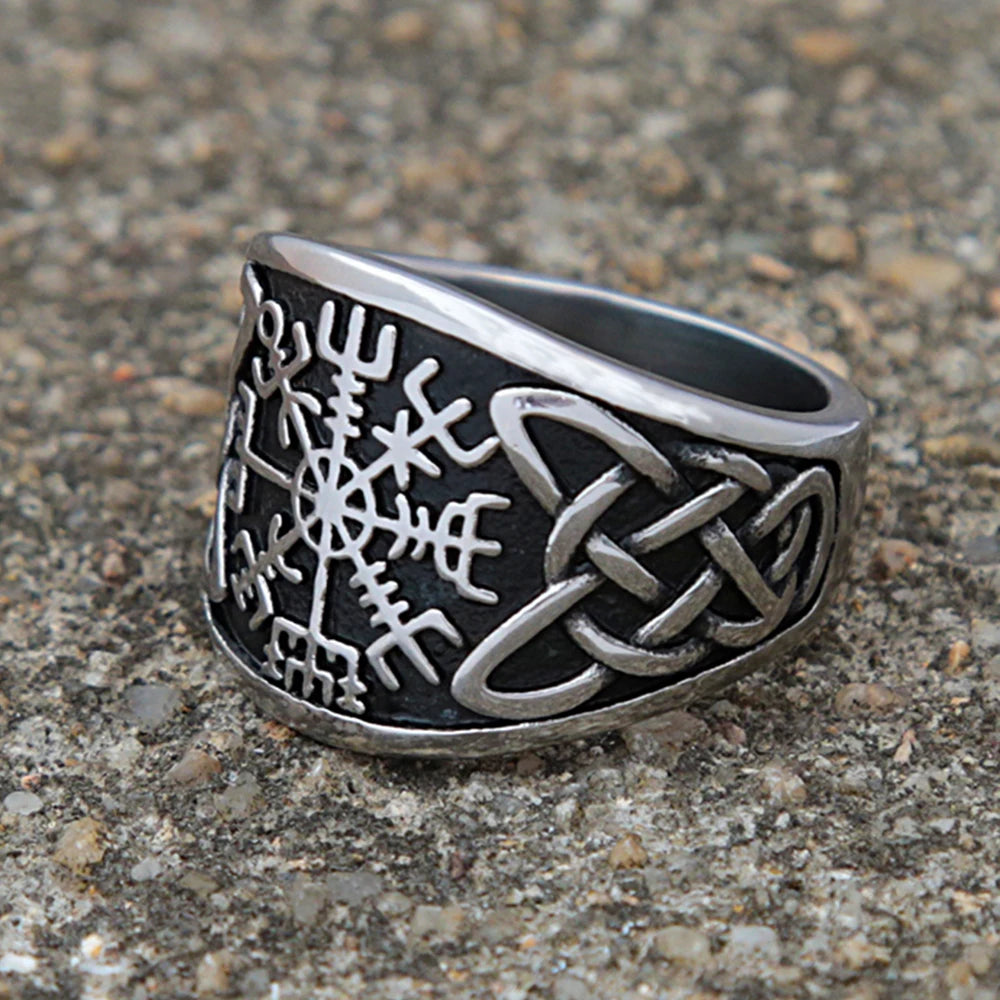 Viking Compass Odin Ring — Gold-Tone Stainless Steel