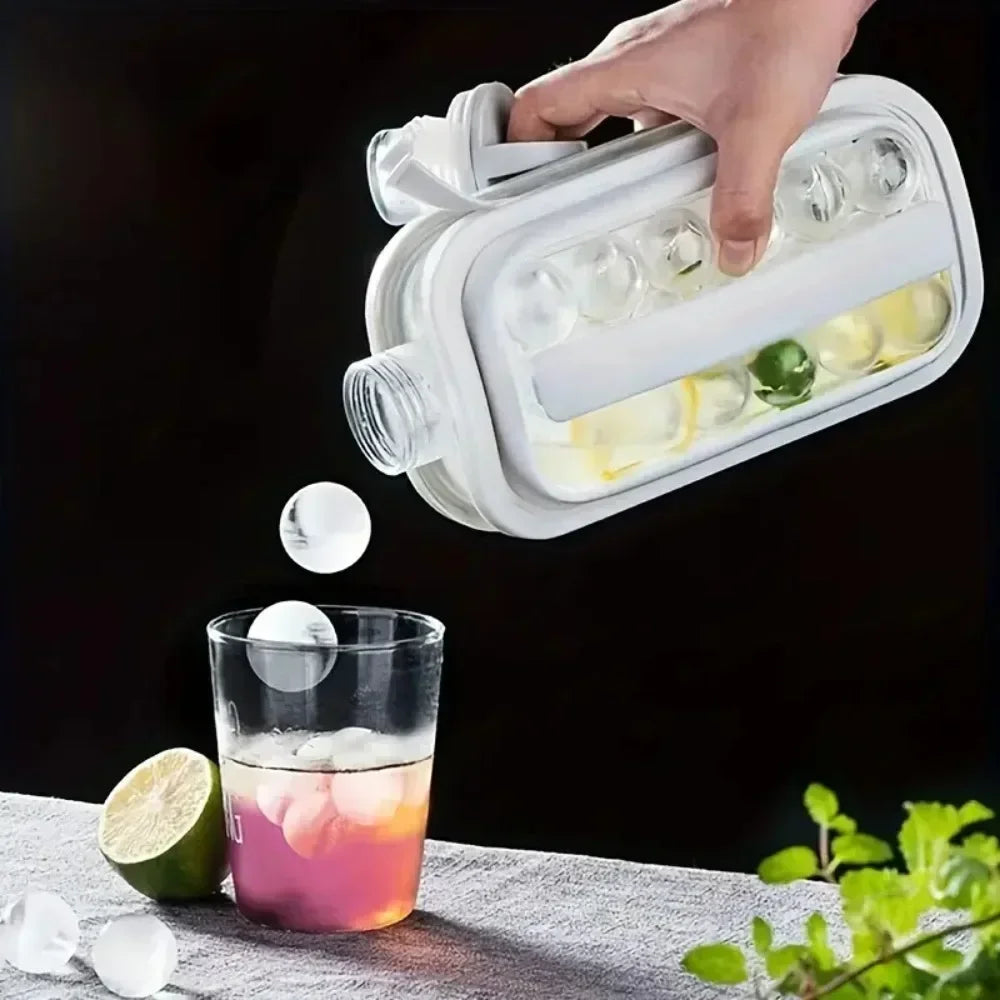 Portable 2-in-1 Folding Ice Maker Water Bottle Creative Ice Cube Mold Kitchen Bar Gadgets Ice Hockey Lattice Making