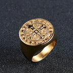 7/8/9/10/11/12 Retro Personality Letter Cross CSB Patterned Stainless Steel Ring Solid Waterproof Drop Shipping