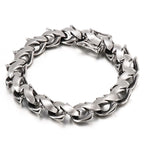 Polished Chunky Link Chain Bracelet — Stainless Steel