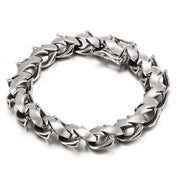 Polished Chunky Link Chain Bracelet — Stainless Steel