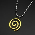 Y2K Spiral Vortex Beads Chain Choker For Women Men Stainless Steel Punk Grunge Aesthetic Art Goth Fashion Necklace