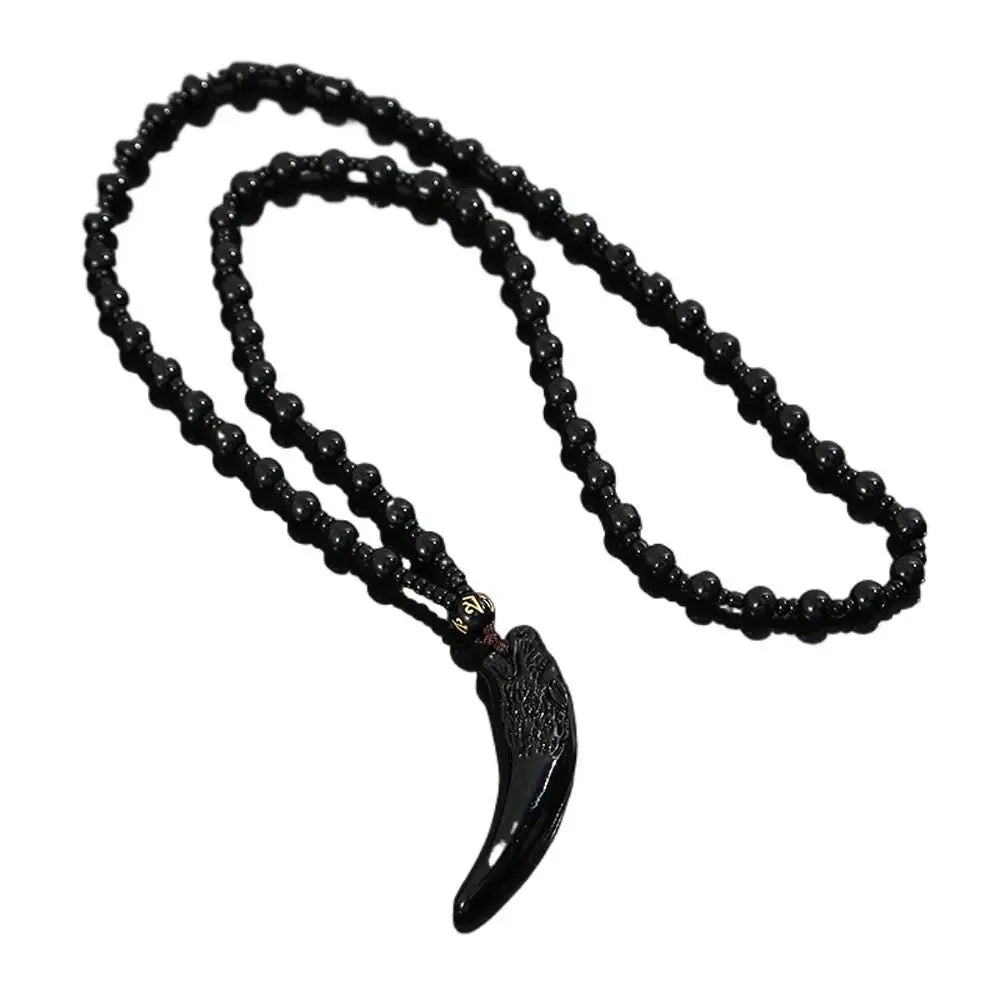 Design Wolf Tooth Pendant Sweater Chain Temperament Couple Men Necklace Chinese Style Necklace Fashion Jewelry Girl Necklace