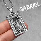 Angel Gabriel Pendant Necklace — Stainless Steel