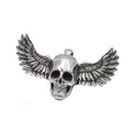 Skull Steel Pendant Big Size Fallen Angel Wings