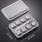 Reusable Whiskey Stones Stainless Steel Ice Cubes Quick-Freeze Wine Cooler Food Grade Metal Pellets Beer Cooler Bar