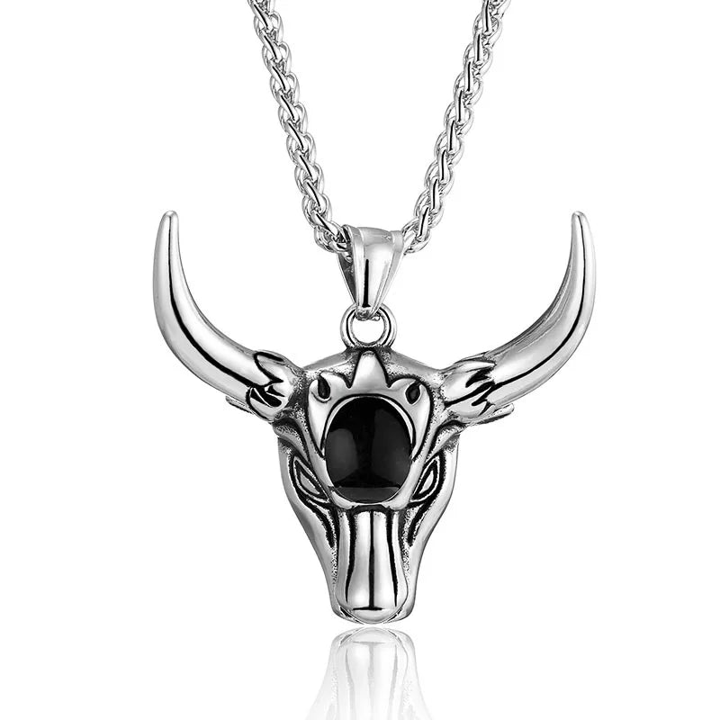 Vintage Domineering Bull Head Pendant Charming Men's Necklace Fashion Christmas Valentine's Day Gift Talisman Jewelry