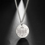 My Shape Voodoo Loa Baron Samedi Round Pendant Necklace for Men Maman Brigitte Stainless Steel Necklaces Amulet Religion Jewelry