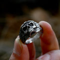 Retro Carved Santa Muerte Ring For Men Punk Gothic Rock Hiphop Designer Open Ring Handmade Jewelry Biker Accessories Unisex Gift