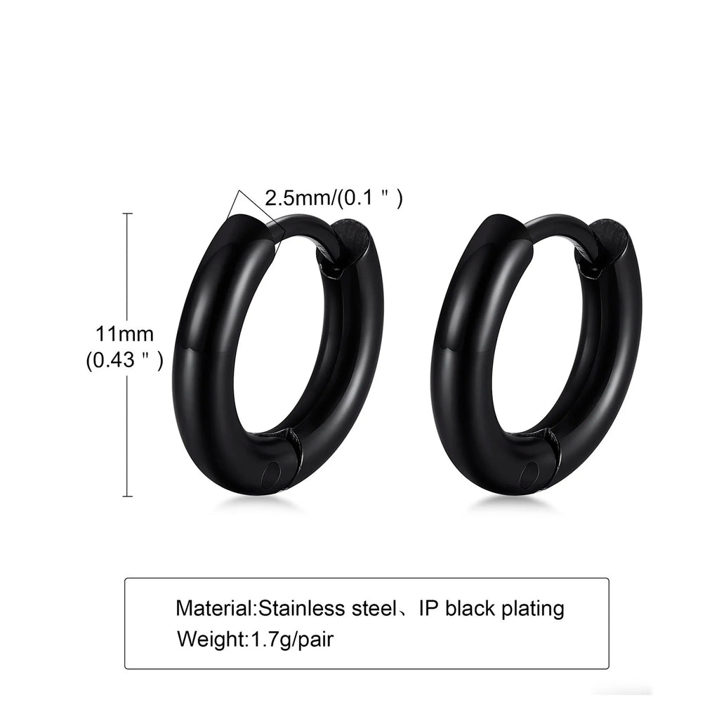 Minimal Hoop Earring — Stainless Steel