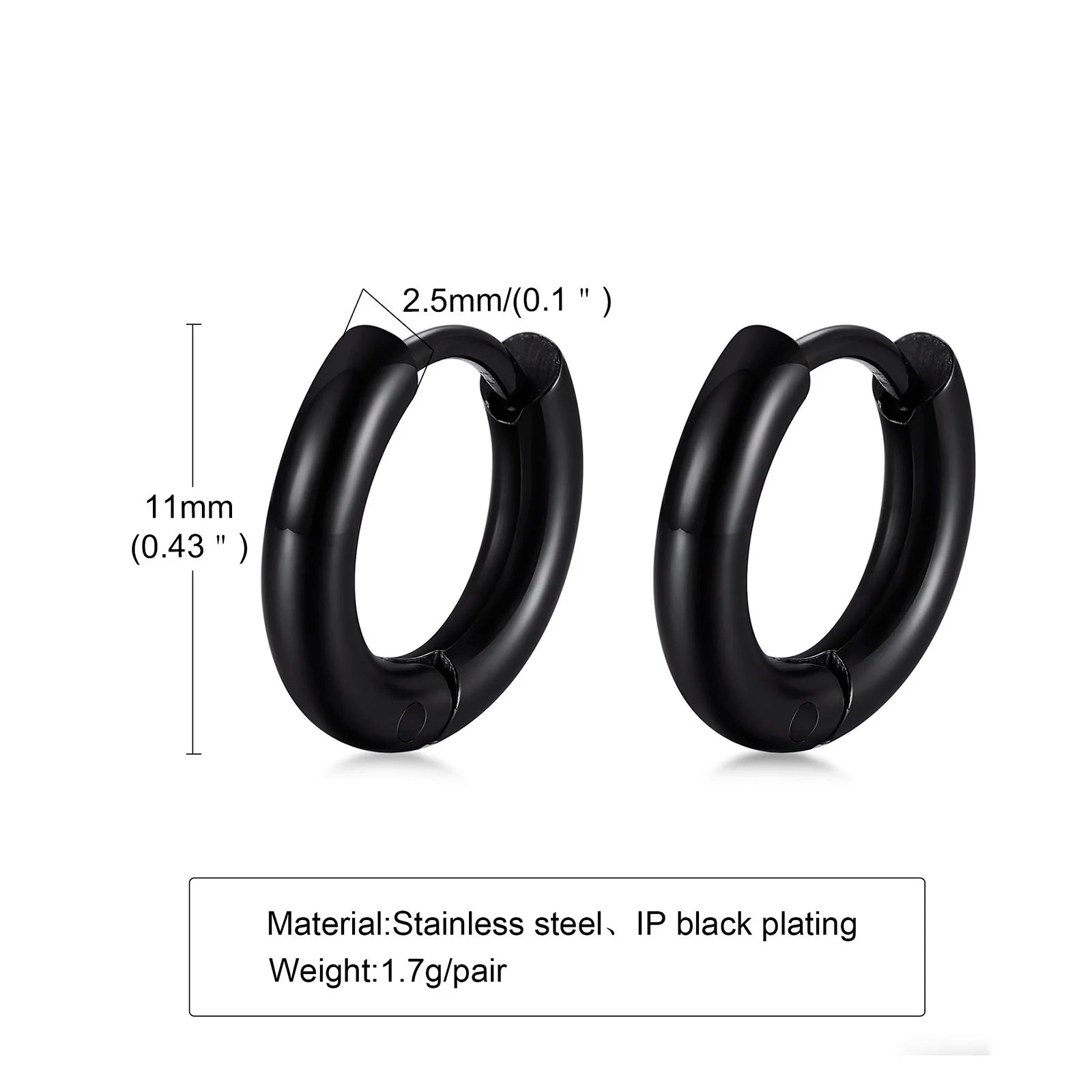 Minimal Hoop Earring — Stainless Steel
