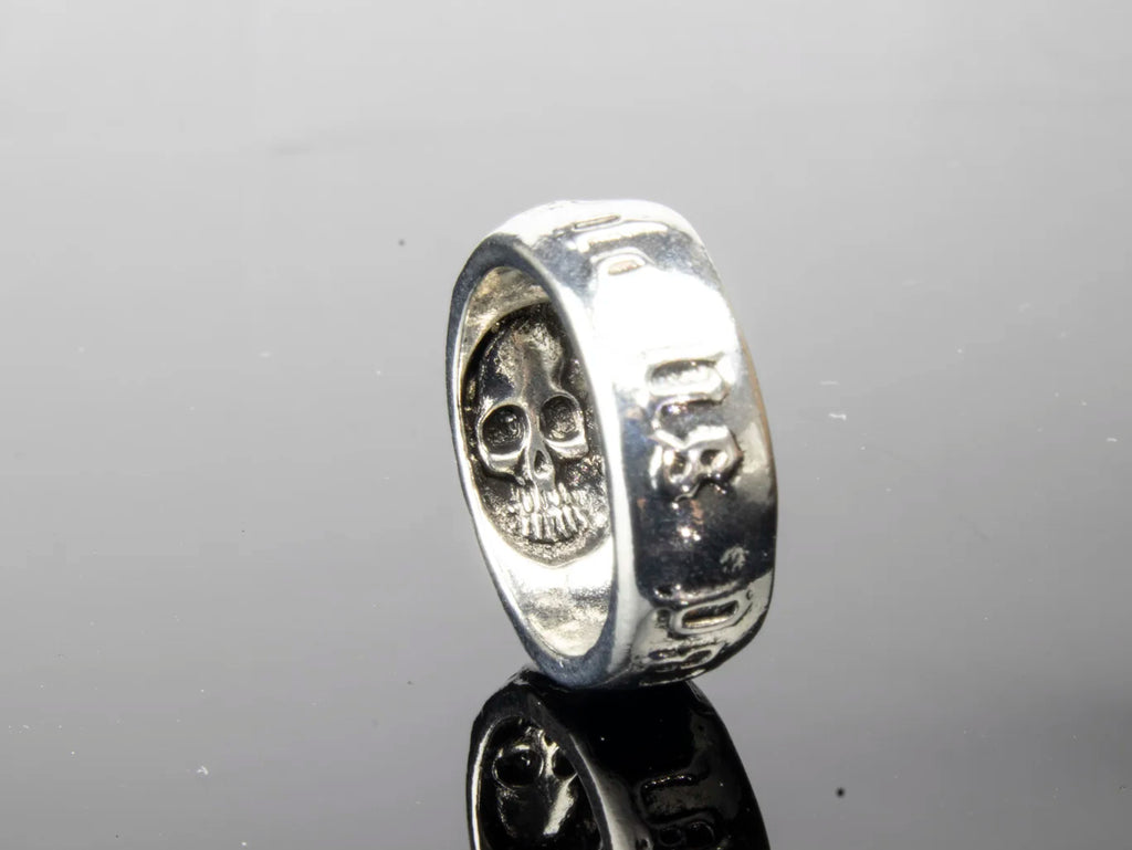 Memento Mori Skull Biker Ring — Stainless Steel
