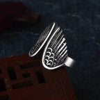 Retro Dark Angel Wings Ring For Women Men Punk Gothic Open Ring Designer Jewelry Unisex Accessories Gift For Lovers