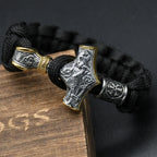 Mjölnir Thor's Hammer Norse Rune Bracelet — Stainless Steel