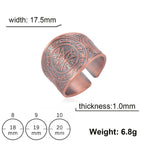 My Shape Vintage Solomon Rings Seal of The 7 Archangels Rings for Men Bronze Copper Ring Viking Rune Finger Ring Amulet Jewelry