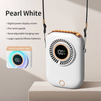 Colorful Hanging Neck Fan Portable Hanging Neck Fan Intelligent Digital Display Colorful Atmosphere Light Five-speed