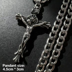 Cross Jesus Steel Pendant 316L Religious