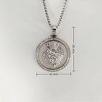 Punk Big Round Lion Head Pendant Male Gold Color Stainless Steel CZ Animal Necklaces For Men Fashion Party Jewelry Gift 2025