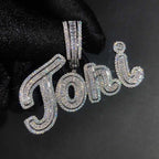 Iced Out Letter Initial Necklace Name