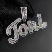 Iced Out Letter Initial Necklace Name