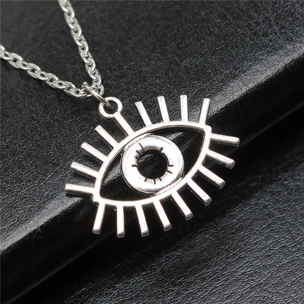 Hand and Eye Talisman Amulet Necklace — 43cm Chain