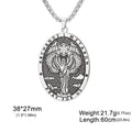 Retro Saint Religious Necklaces for Women Men Archangel Metatron Pendant Patron Saint Amulet Medal Religion Religious