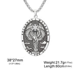 Retro Saint Religious Necklaces for Women Men Archangel Metatron Pendant Patron Saint Amulet Medal Religion Religious