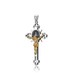 Vintage Christian Jesus Cross Pendant Necklace Men's Stainless Steel Religious Jesus Necklaces Prayer Baptism Jewelry Wholesale