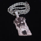 Hip Hop Iced Out Jesus Piece Pendant Personalized Black And White Mixed Color Highend Men Rapper Jewelry