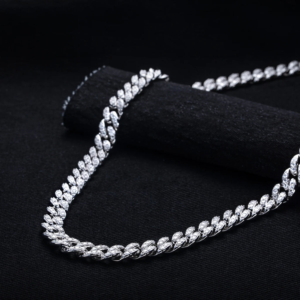 Iced Out Cuban Link Necklace — 925 Silver