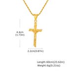 Stainless Steel Catholic Cross Necklace for Men,St. Benedict's Catholic Crucifix Pendant Necklace,Religion Gothic