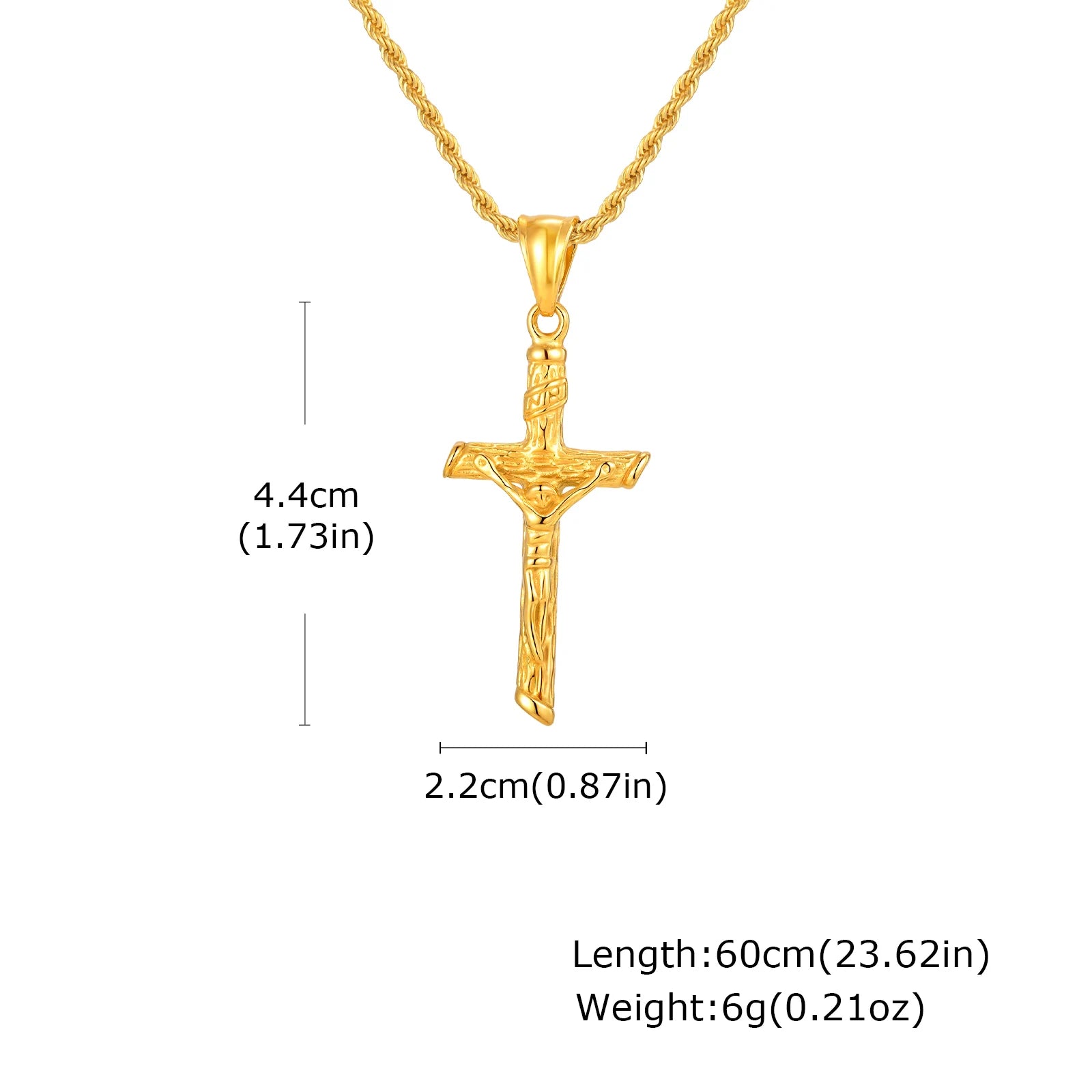 Stainless Steel Catholic Cross Necklace for Men,St. Benedict's Catholic Crucifix Pendant Necklace,Religion Gothic