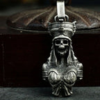 Simple Fashion Trend Ancient Greek Cleopatra Demon Queen Pharaoh Couple Necklace Street Party Vintage Skull Pendant
