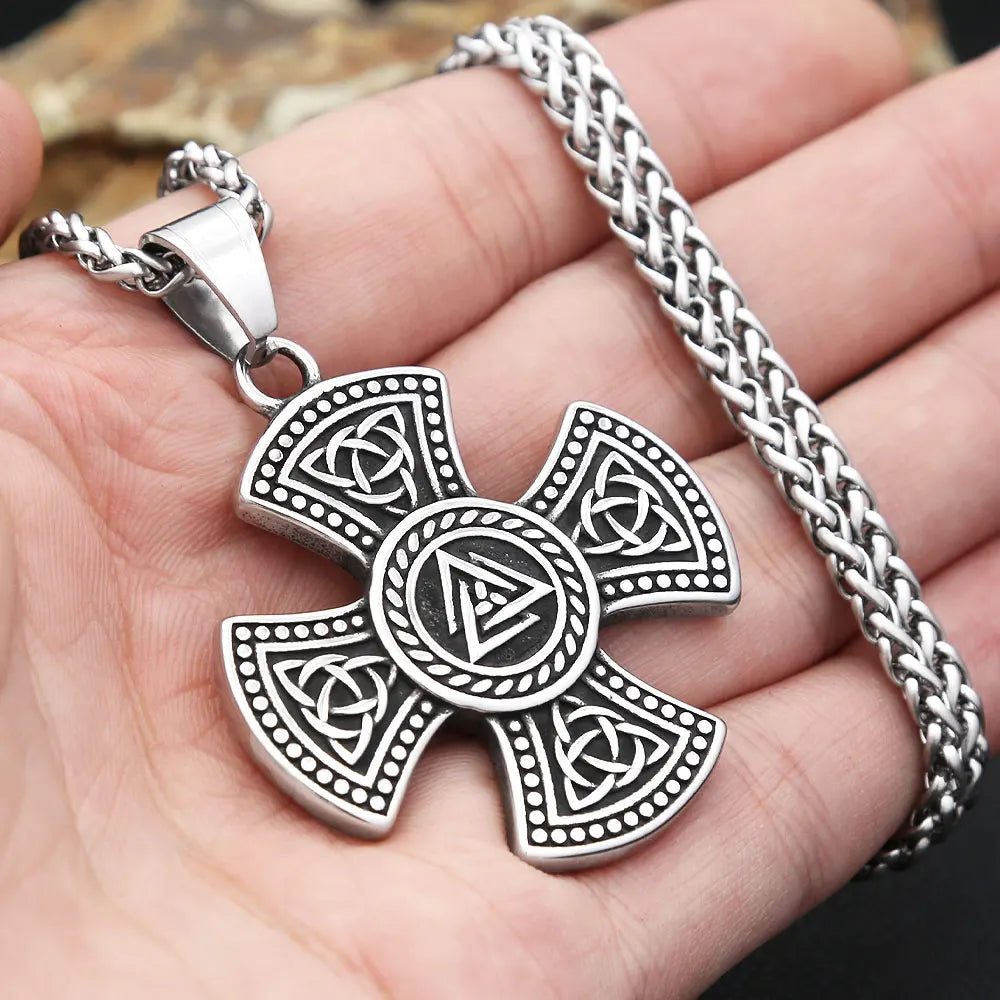 Celtic Cross Knot Pendant — Stainless Steel
