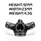 Skull Ring Black — Stainless Steel