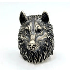 Nordic Wolf Head Viking Ring — Stainless Steel