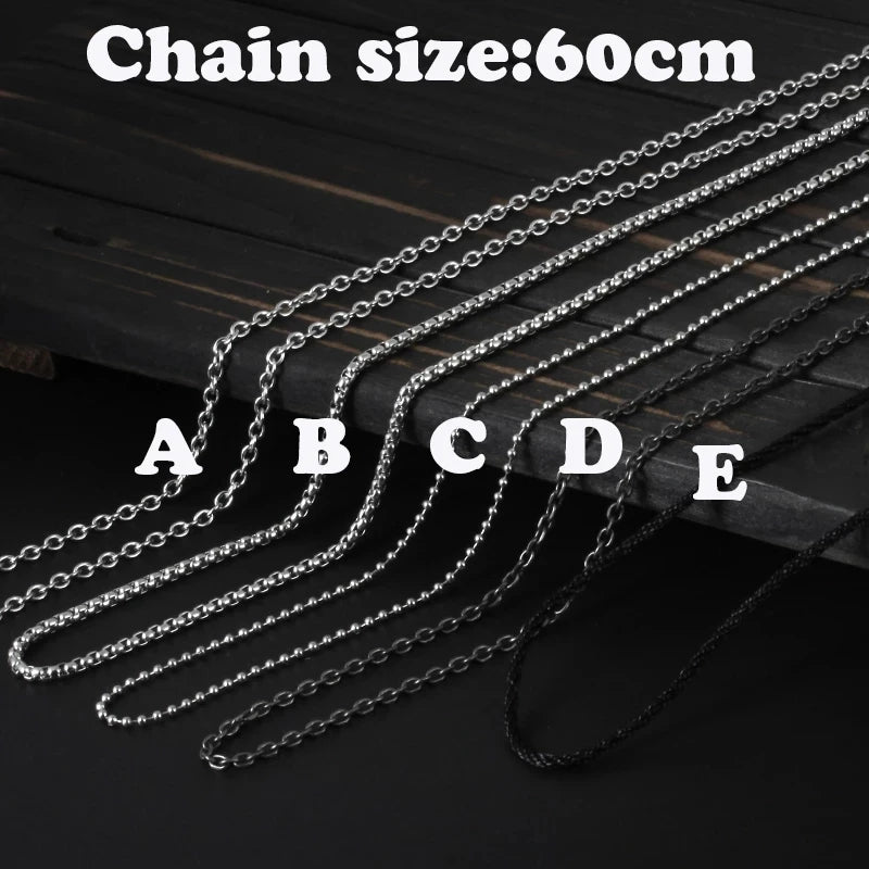 316L Stainless Steel Anime Wolf Head Pendant Necklace Vintage Choker Link Chain For Man Game Accessories Movie Boyfriend Gift