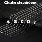 316L Stainless Steel Anime Wolf Head Pendant Necklace Vintage Choker Link Chain For Man Game Accessories Movie Boyfriend Gift