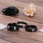 Kolmnsta 2/4/6mm Black Brushed Fashion Ceramic Ring Women Men Wedding Rings Engagement Band Female Jewelry bague Plus