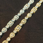 Gold Tennis Chain 8MM Mixed Diamond Iced Out