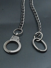 Biker Jeans Waist Chain Keychain — Black-Tone 10mm Carabiner