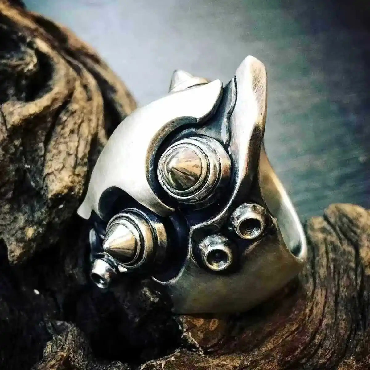 Creative hip-hop punk style adjustable mens rings avant-garde trend silver 925 classic geometric ring party jewelry gift