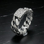 Snake Scale Cuban Link Bracelet 25mm — Heavy, Stainless Steel