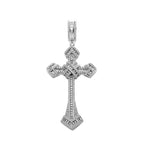 Iced Out Cross Pendant Necklace with Chain Type Options
