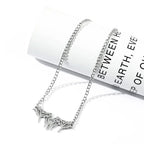 Thorns Bat Pendant Necklace — Stainless Steel